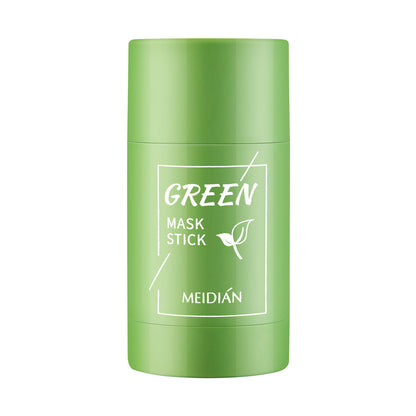 Cross-border popular charm point green tea solid mask deep cleansing, hydrating, oil control, pore shrinking smear-type mud mask stick