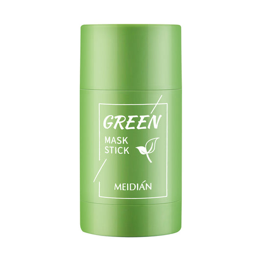 Cross-border popular charm point green tea solid mask deep cleansing, hydrating, oil control, pore shrinking smear-type mud mask stick