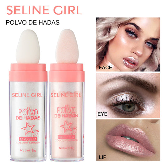 Fairy high light pat powder body highlight brighten natural three-dimensional volume repair blush flash powder cross-border tremolo makeup